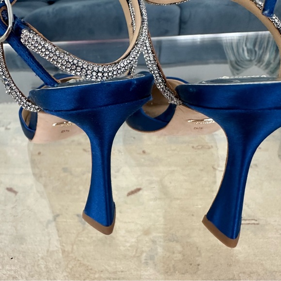 Badgley Mischka Women's Kamilah Pump Royal Blue Satin size 5.5 - Picture 7 of 15